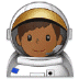 👨🏾‍🚀 man astronaut: medium-dark skin tone display on Samsung